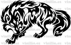 Vinilo adhesivo LOBO TRIBAL Vinil Sticker Pegatina Coche Moto Etc. - Imagen 1 de 1
