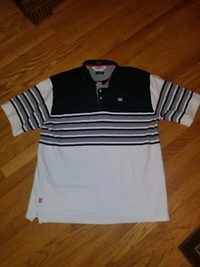 Echo Unlimited Men's Clean Striped Polo Shirt size Large. Vintage! - Picture 1 of 3