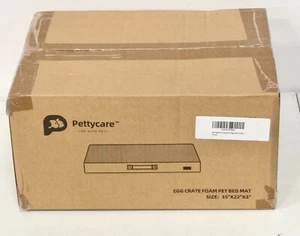 New/Sealed Dog Cat Pettycare EGG Crate Foam Bed Mat (35"x22"x3") | Medium/Large - Picture 1 of 4