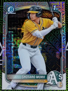 Shotaro Morii 2025 Bowman Chrome Mega Box Prospect 1st Mojo Refractor Athletics - Picture 1 of 2