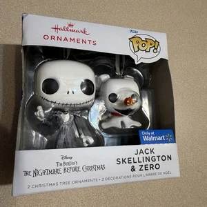 Neu Hallmark The Nightmare Before Christmas Jack and Zero Funko POP! 2 Ornamente - Bild 1 von 8