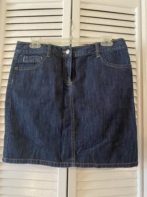 ANN TAYLOR LOFT Womens Petite Size 8P Denim Jean Straight Pencil Skirt Casual - Image 1 of 4