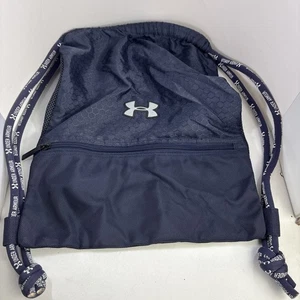 Under Armour Bolso Mochila Unisex Equipo de Gimnasio Libros Bolsillo con Cremallera AZUL OSCURO USADO EN EXCELENTE ESTADO - Imagen 1 de 5