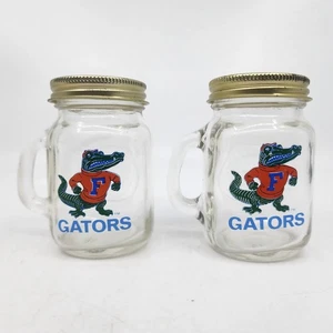 UF University of Florida Alligatoren Mini Einmachglas Salz & Pfefferstreuer Set 3,25 Zoll - Bild 1 von 7