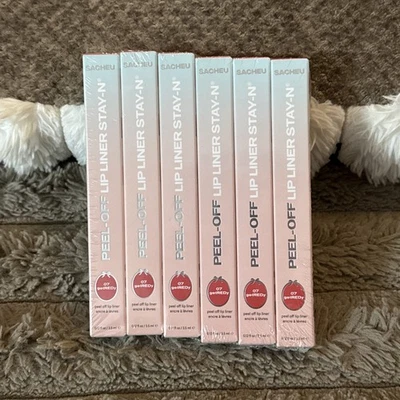 Lot Of 6 - Sealed - Sacheu Beauty STAY-N Peel Off Lip Liner Tattoo "07 getREDy” - image 1 of 4