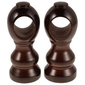  2 Pcs Wooden Curtain Rod Bracket Brackets for Wall Ceiling Holder - Picture 1 of 17