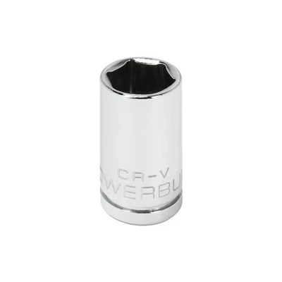 Powerbuilt 1/4 Inch Drive x 3/8 Inch 6 Point Shallow Socket - 648277 - Image 1 of 4