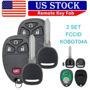 2 Remote Fob + Ignition Chip key For 2006 2007 2008 2009 2010 2011 Chevrolet HHR - Picture 1 of 11