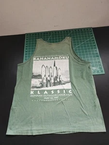 VTG Duke Kahanamoku Green Tank Top Shirt Men's Size XL Distressed 1997 Anvil Tag - Picture 1 of 7