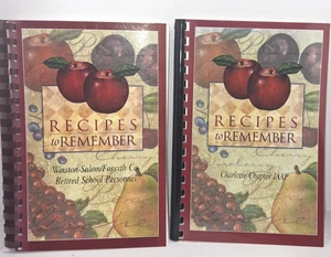 Lot Of 2 Vintage "Recipes To Remamber" North Carolina Cookbooks - Picture 1 of 5