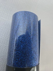 New Blue Glitter Heat Transfer Vinyl For T Shirts 12 Inches By At Least 8 Feet - Picture 1 of 5