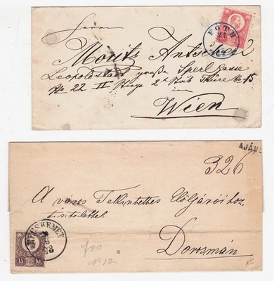 HUNGRÍA Scott # 9 y 11 USADO en portadas anticipadas con cancelaciones muy atractivas Foto 1 de 4