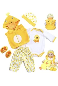 Yellow Duck 5pcs Set for 20-22 Inch Reborn Doll Newborn Girl&Boy - Picture 1 of 5