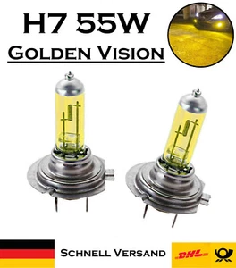 2x Jurmann H7 55W 12V Golden Vision Gelb Ersatz Scheinwerfer Halogen PKW Lampe - Bild 1 von 5