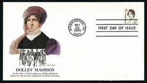 USA, SCOTT # 1822, FLEETWOOD FDC COVER - DOLLEY MADISON, YEAR 1980 - Picture 1 of 2