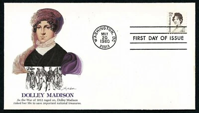 USA, SCOTT # 1822, FLEETWOOD FDC COVER - DOLLEY MADISON, YEAR 1980 - Image 1 of 2