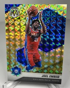 2020-21 Panini Mosaic Joel Embiid Yellow Reactive Philadelphia 76ers #164