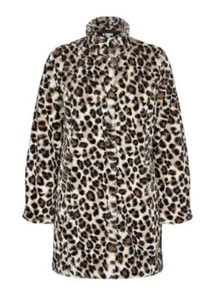 NWT RRP $100 SIZE 18 TEDDY JACKET, LEOPARD PRINT, SNAP CLOSURE - Picture 1 of 5