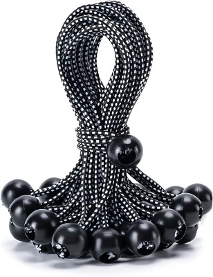 CMT 9 Inch Ball Bungee Cords, 100 pcs Bungie Cord Balls Tarp Tie Bungee Balls Tie fo