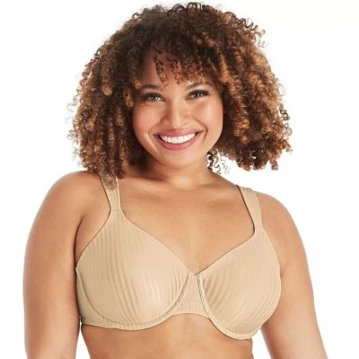 Playtex Secrets Perfectly Smooth Underwire TruSUPPORT 4747 Nude Stripe 36DDD NWT - Image 1 of 4
