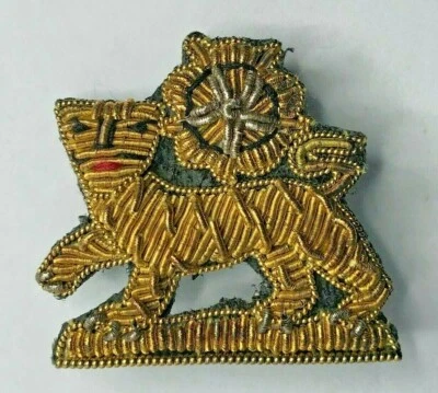 1896 & later York & Lancaster Regiment Bullion Wire Collar Badge 33 x 31 mm L/H - Image 1 of 3