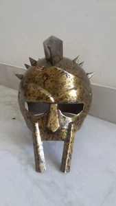 Gladiator Armor Helmet Brass Antique finish Cosplay 20G Replica Helmet Gift - Picture 1 of 3