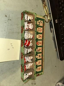 Vintage Christmas Place Setting Card Holders with Box 8pcs Commodore Japan #3010 - Picture 1 of 4