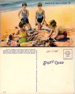 Postal de colección - Las playas de Florida son tan famosas como hermosas. Brillante - Imagen 1 de 1
