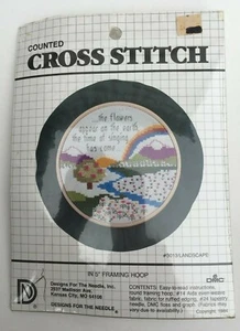 Vintage Designs For The Needle Counted Cross Stitch Kit #3013 Landscape 1984 NIP - Picture 1 of 3