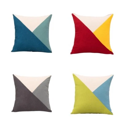 Stylish Triangle Cushion Cover Home Sofa Office Throw Pillow Case Decor 18'' - Image 1 of 3
