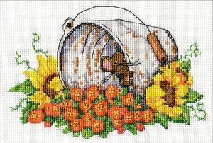 Kit de punto de cruz contado ~ Diseño funciona flor jardín cubo ratón #DW2951 ¡OFERTA! - Imagen 1 de 5