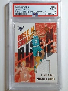 2020 NBA Hoops LaMelo Ball Rookie #PATCH Rise N Shine - PSA 9 (POP 12) - Bild 1 von 3