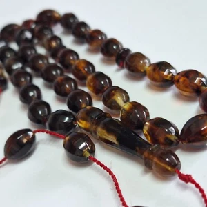 Amber Beads Rosary AMBER ROSARY Misbah Tasbih 33 faceted olive amber beads 17g - Picture 1 of 24