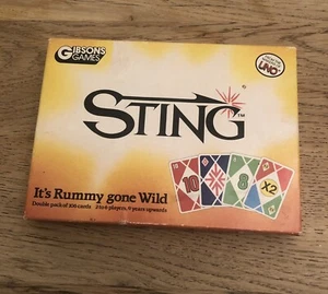 Vintage 1986 Gibson games Sting Card Strategy Game Boxed complete similar to uno - Picture 1 of 2