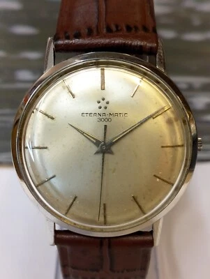 VINTAGE ETERNA-MATIC 3000 AUTOMATIC 21 JEWELS 4726314 SWISS MEN'S FULL WORKING - Image 1 of 4