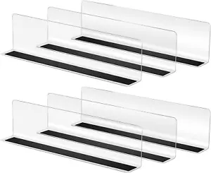 6Pcs Plastic Shelf Dividers Magnetic Closet Shelf Organizer Divider Separator Cl - Picture 1 of 12