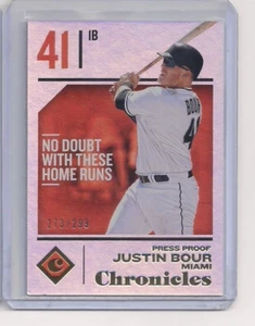2018 Panini Chronicles Press Proof Justin Bour 273/299 - Picture 1 of 1