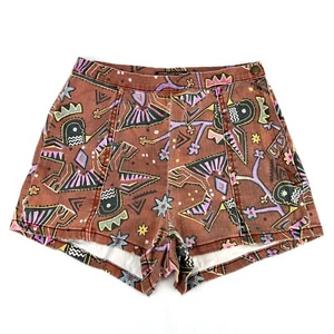 Billabong Designer's Closet Shorts Brown Funky Stretch Denim Sz 27 (22" Waist) - Picture 1 of 9