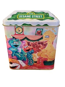  SESAME STREET NEW 3 Ornament Set Christmas Comes To Oscar Elmo Zoe Muppets Tin - Picture 1 of 9