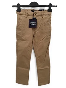 TOMMY HILFIGER BOY sz 8 y CHINO PANTS TROUSERS ADJUSTABLE WAIST CAMEL STRETCH - Picture 1 of 5