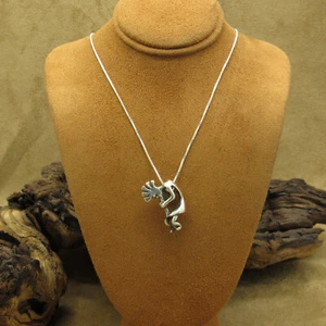 Sterling Silver Kokopelli Necklace - Picture 1 of 6