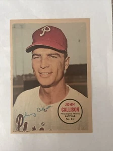 1967 Topps Pin-Up 5 x 7 Poster #14 Johnny Callison Phillies - Sehr guter Zustand - Bild 1 von 2