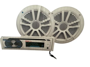 New BOSS Audio Systems MCK508WB.6 Marine Receiver Speakers, Bluetooth,No CD,USB - Picture 1 of 5
