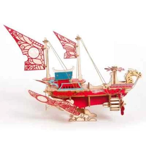 3D Wooden Puzzle Steampunk Toy DIY Fantasy Spaceship Masterpiece perfect gift - Picture 1 of 10