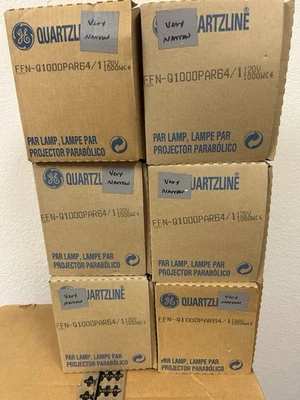 New in box 6 GE Quartzline FFN-Q1000PAR64/1  PAR64 1000W - Image 1 of 4