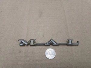 OEM MAL M A L Chrome & White Vintage Emblem Badge Logo Nameplate Name Insignia - Bild 1 von 5