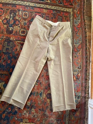 Yves Saint Laurent Vintage 1970-80s Wool Flat Front Trouser 36 x28 Made inFrance - Image 1 of 4