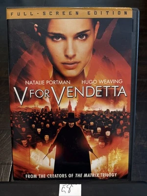 V for Vendetta (Full Screen Edition) DVD, 2006 Natalie Portman, Hugo Weaving E9 - Image 1 of 2
