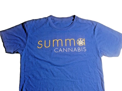 Женская футболка Summa Blue 420 Elevate Happiness Cannabis weed zenLooks like Large - Изображение 1 из 2