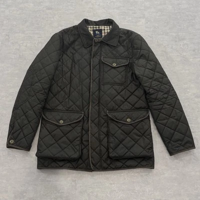 Hart Schaffner Marx Quilted Riding Coat Men’s Medium Brown Full Zip Snap Closure - Image 1 of 4